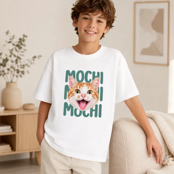 Custom Pet Portrait Baby Bodysuit & Toddler Tee, Personalized Pet Name — toddler shirt mockup custom pet portrait baby bodysuit & toddler tee product photo
