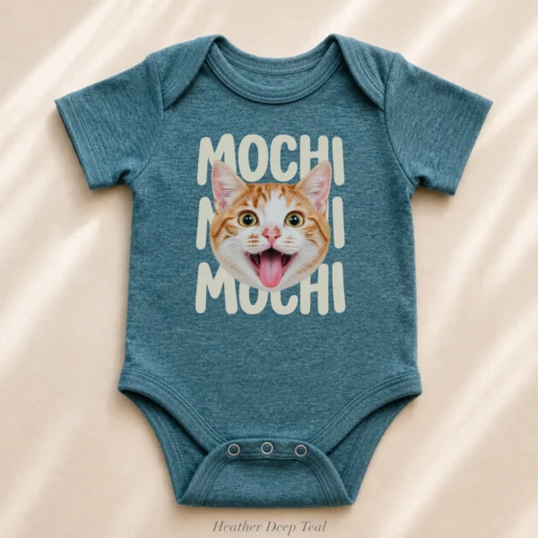 Custom Pet Portrait Baby Bodysuit & Toddler Tee, Personalized Pet Name — alternate product mockup custom pet portrait baby bodysuit & toddler tee product photo