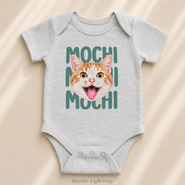 Custom Pet Portrait Baby Bodysuit & Toddler Tee, Personalized Pet Name — alternate product mockup custom pet portrait baby bodysuit & toddler tee product photo