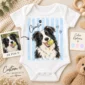 custom watercolor pet portrait baby bodysuit & toddler shirt color options