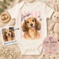 custom watercolor pet portrait baby bodysuit & toddler shirt color options