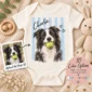 custom watercolor pet portrait baby bodysuit & toddler shirt color options