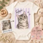 custom watercolor pet portrait baby bodysuit & toddler shirt color options