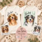 custom watercolor pet portrait baby bodysuit & toddler shirt color options