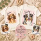 custom watercolor pet portrait baby bodysuit & toddler shirt color options