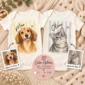 custom watercolor pet portrait baby bodysuit & toddler shirt color options