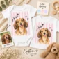 custom watercolor pet portrait baby bodysuit & toddler shirt color options