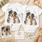 custom watercolor pet portrait baby bodysuit & toddler shirt color options