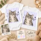 custom watercolor pet portrait baby bodysuit & toddler shirt color options