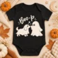 cute ghost dog halloween baby bodysuit & toddler shirt lifestyle scene