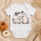 cute ghost dog halloween baby bodysuit & toddler shirt styled product photo