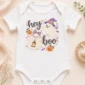 cute ghost shirt baby bodysuit close-up detail