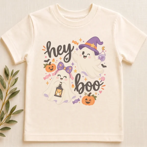 Halloween Cute Ghost Shirt or Bodysuit, Spooky Season — toddler shirt mockup cute ghost shirt baby bodysuit close-up detail