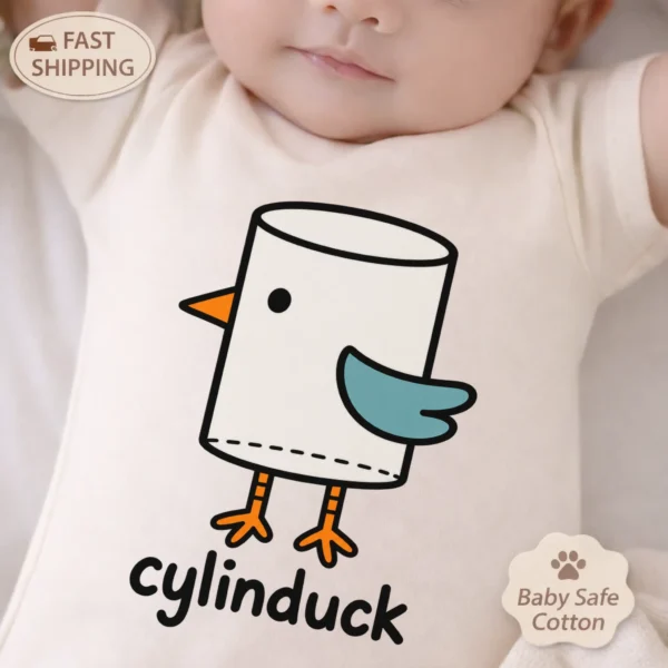 Cylinder Duck Baby Bodysuit, Toddler & Youth Shirt | Cylinduck — baby bodysuit mockup cylinder duck baby bodysuit product photo