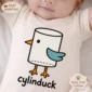 cylinder duck baby bodysuit product photo