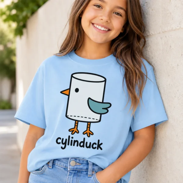 Cylinder Duck Baby Bodysuit, Toddler & Youth Shirt | Cylinduck — toddler shirt mockup cylinder duck baby bodysuit styled product photo