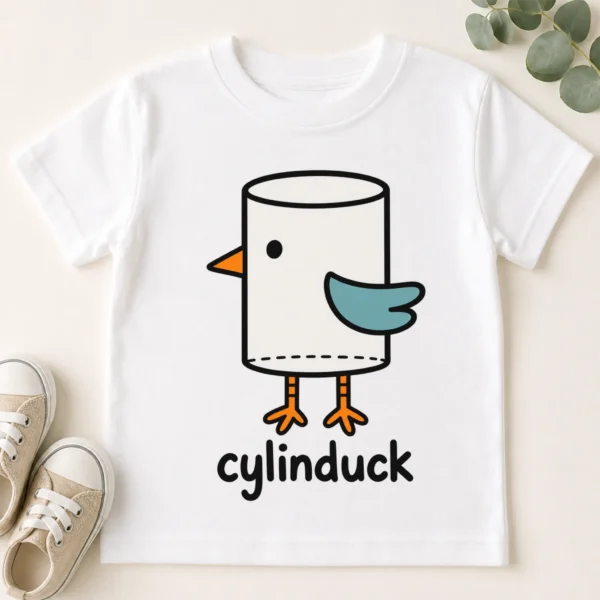 Cylinder Duck Baby Bodysuit, Toddler & Youth Shirt | Cylinduck — toddler shirt mockup cylinder duck baby bodysuit close-up detail