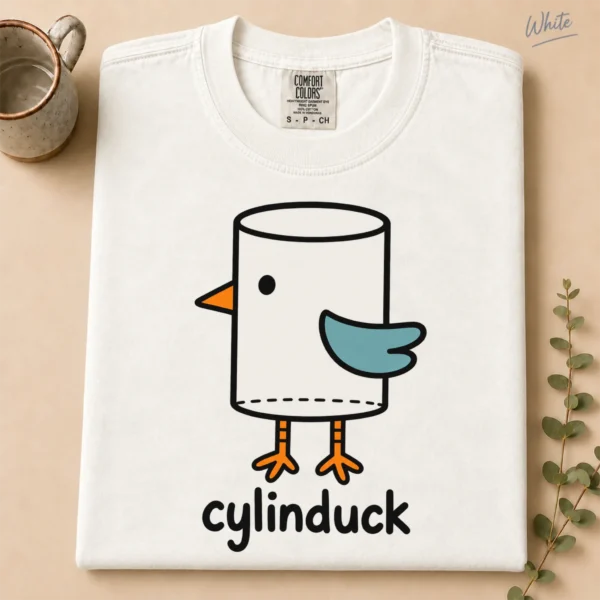 Cylinder Duck Baby Bodysuit, Toddler & Youth Shirt | Cylinduck — alternate product mockup cylinder duck baby bodysuit product photo