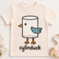 cylinder duck baby bodysuit close-up detail