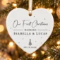 first christmas married ornament with personalized names & date product image lifestyle scene