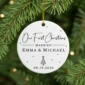 first christmas married ornament with personalized names & date product image product photo