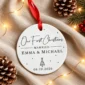 first christmas married ornament with personalized names & date product image product detail