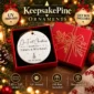 first christmas married ornament with personalized names & date product image product photo