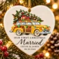 first christmas married ornament with vintage car product image product detail