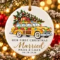 first christmas married ornament with vintage car product image product photo