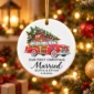 first christmas married ornament with vintage car product image product photo