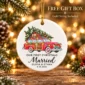 first christmas married ornament with vintage car product image product photo