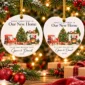 first christmas new home ornament with couple names and address alternate product mockup