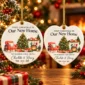 first christmas new home ornament with couple names and address alternate product mockup