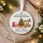 first christmas new home ornament with couple names and address alternate product mockup
