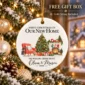 first christmas new home ornament with couple names and address alternate product mockup