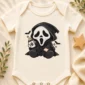 halloween baby bodysuit close-up detail
