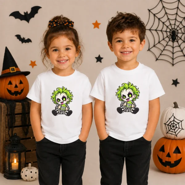 Halloween Striped Ghoul Baby Bodysuit or Toddler Shirt — toddler shirt mockup halloween baby bodysuit product photo
