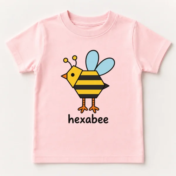Hexagon Bee Math Baby Bodysuit, Toddler & Youth Shirt | Hexabee — toddler shirt mockup hexagon bee math baby bodysuit product photo