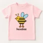 hexagon bee math baby bodysuit product photo