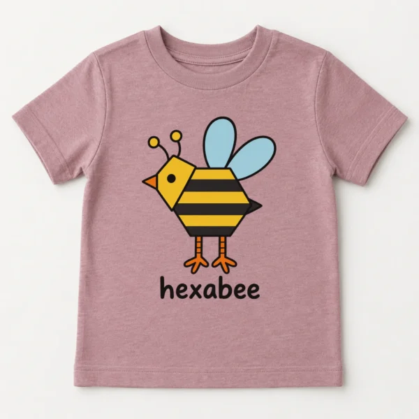 Hexagon Bee Math Baby Bodysuit, Toddler & Youth Shirt | Hexabee — toddler shirt mockup hexagon bee math baby bodysuit product photo