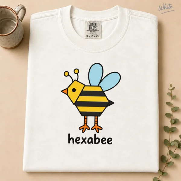 Hexagon Bee Math Baby Bodysuit, Toddler & Youth Shirt | Hexabee — alternate product mockup hexagon bee math baby bodysuit front view