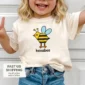 hexagon bee math baby bodysuit close-up detail