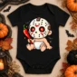 hockey mask baby bodysuit