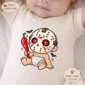 hockey mask baby bodysuit product photo