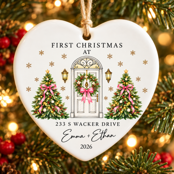 keepsake-first-christmas2 personalized ceramic new home ornament for first christmas couple product image product photo
