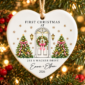 personalized ceramic new home ornament for first christmas couple product image product photo