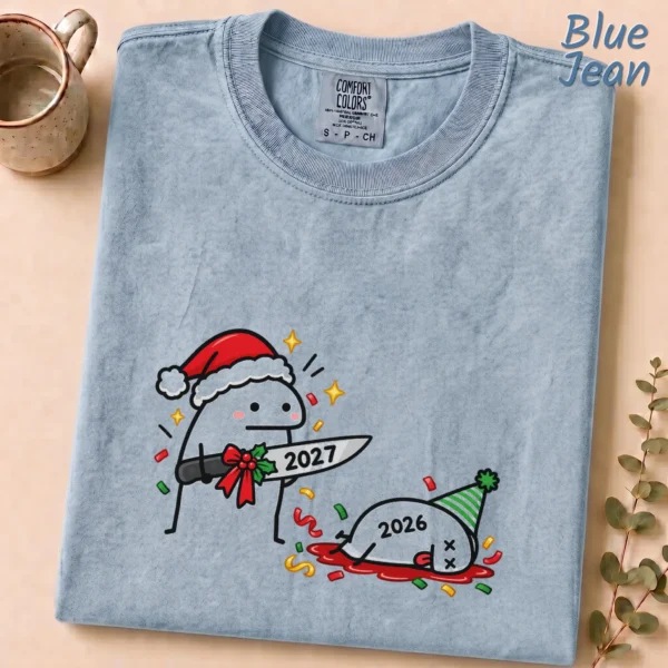 New Year Shirt 2027, Funny Goodbye 2026 Cute New Years Graphic Tee — alternate product mockup new year shirt 2027 t-shirt product photo