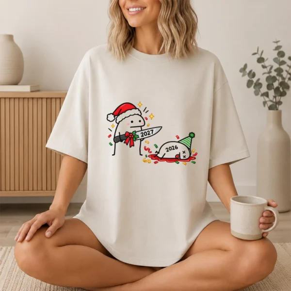 New Year Shirt 2027, Funny Goodbye 2026 Cute New Years Graphic Tee — lifestyle mockup new year shirt 2027 t-shirt lifestyle scene