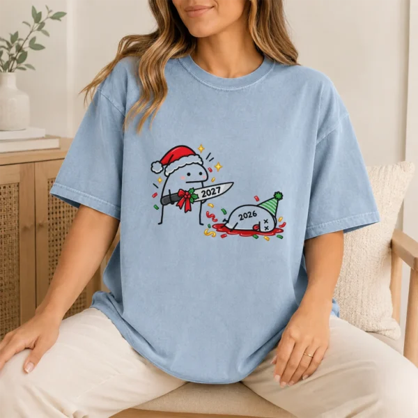 New Year Shirt 2027, Funny Goodbye 2026 Cute New Years Graphic Tee — lifestyle mockup new year shirt 2027 t-shirt lifestyle scene