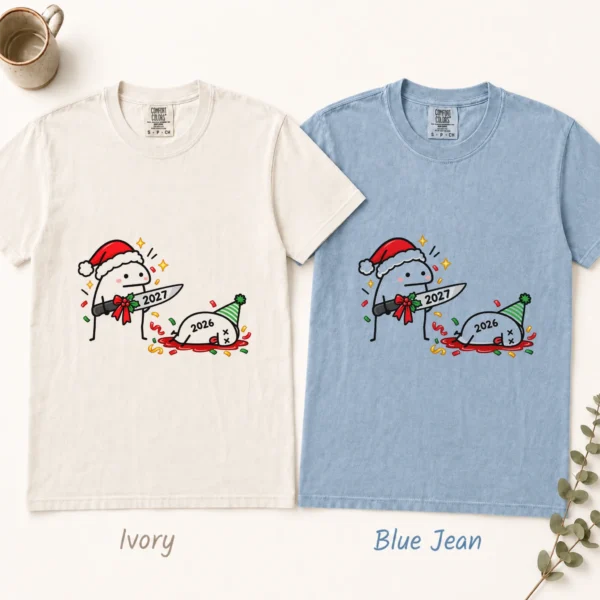 New Year Shirt 2027, Funny Goodbye 2026 Cute New Years Graphic Tee — alternate product mockup new year shirt 2027 t-shirt color options